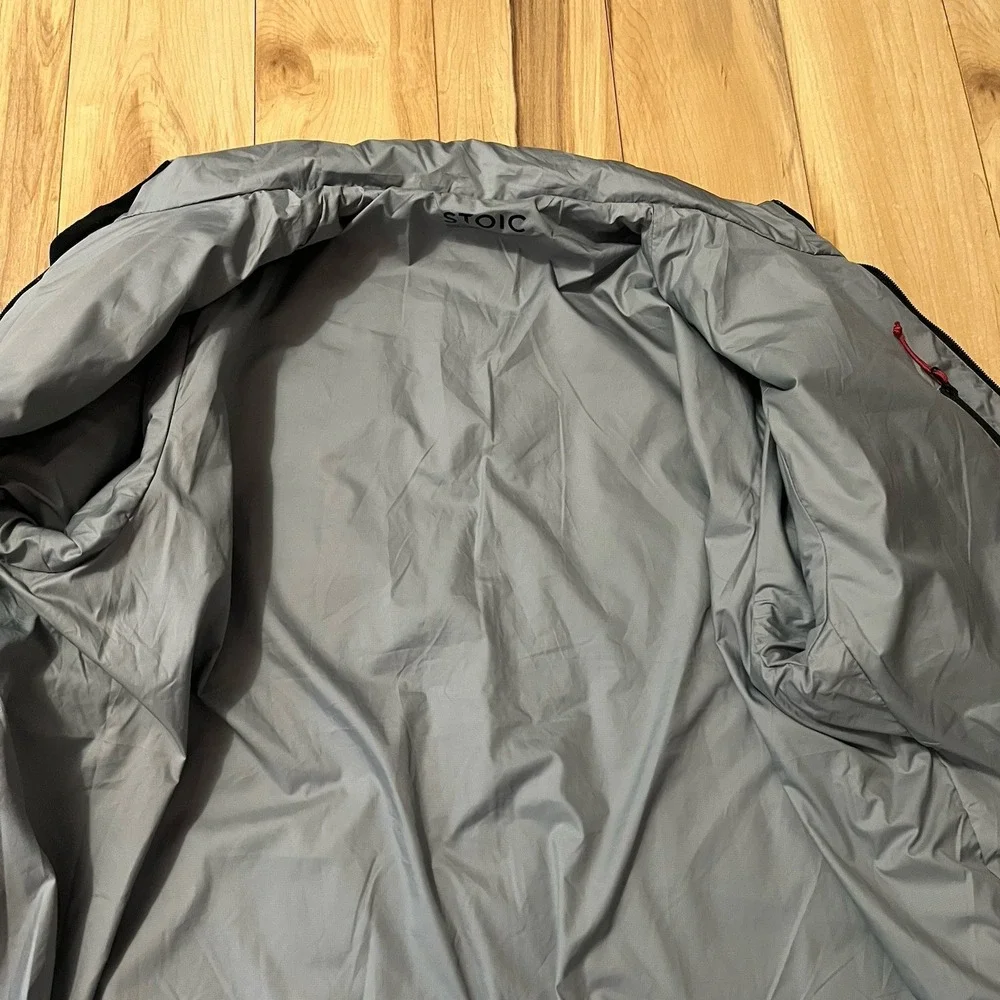 Stoic Mens XL Venture Insulated Jacket  Black and Gray Poly Filled Lightweight